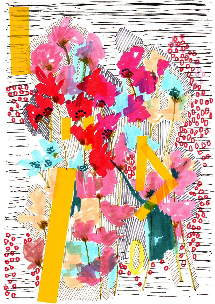 Floral Doodle 3 by Jo Chambers