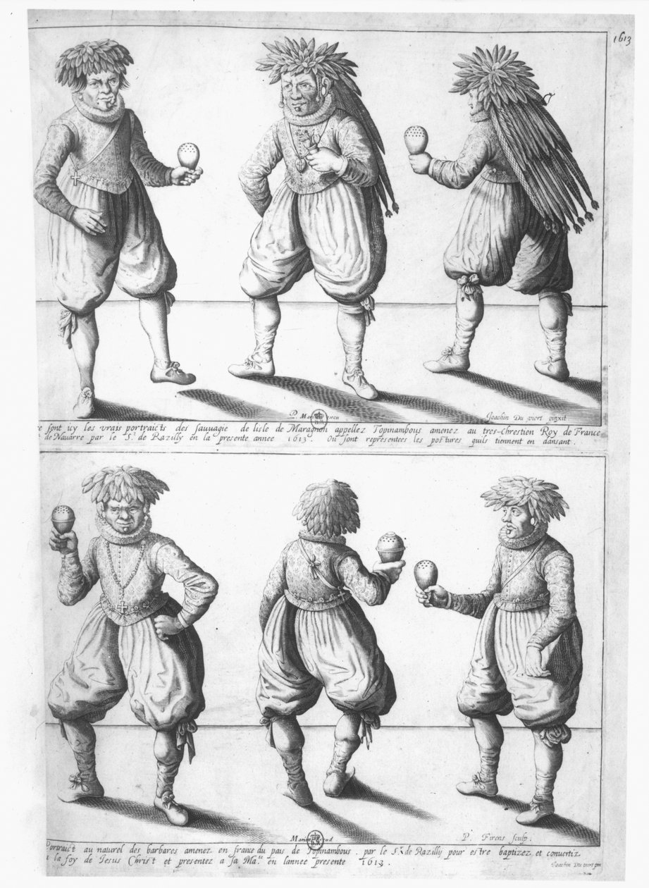 Members of the Tupinambras Tribe Taken to the King of France in Paris to be Baptised and Converted to Christianity by Joachim Duviert