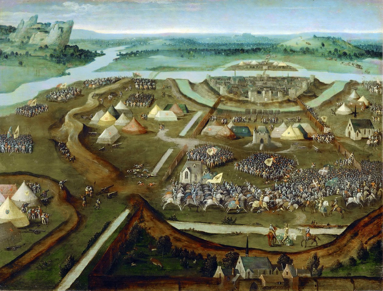 The Battle of Pavia by Joachim (follower of) Patenier or Patinir