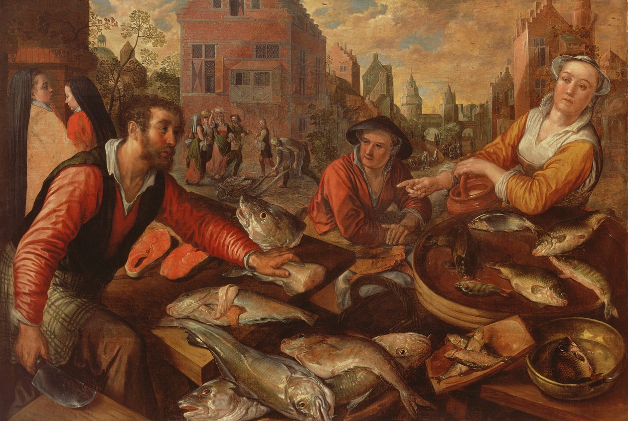 The Fish Market by Joachim Beuckelaer or Bueckelaer