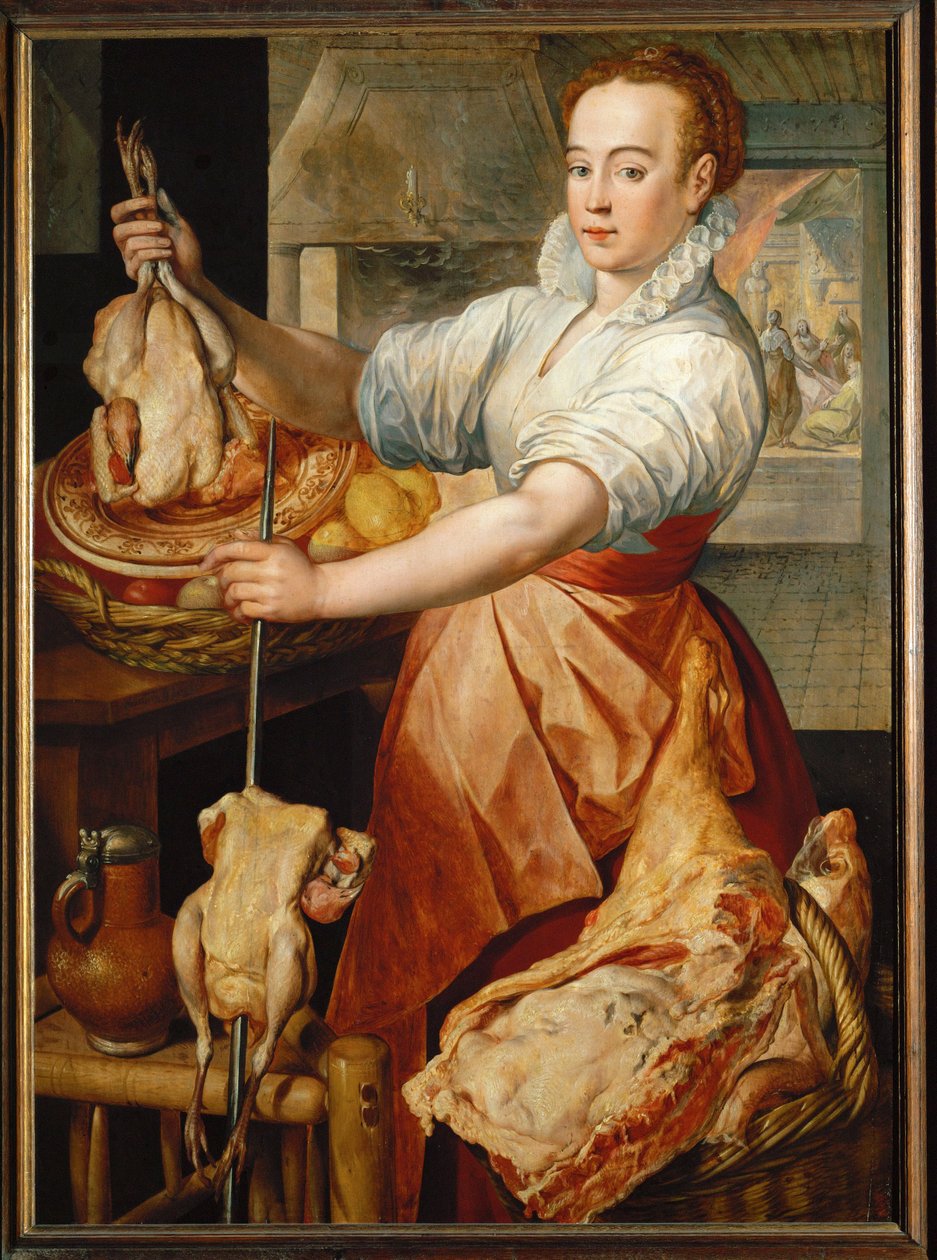 Cook with Chicken by Joachim Bueckelaer