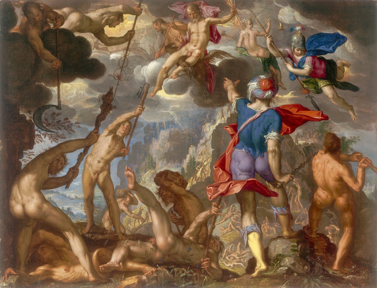 The Battle between the Gods and the Giants by Joachim Wtewael or Utewael