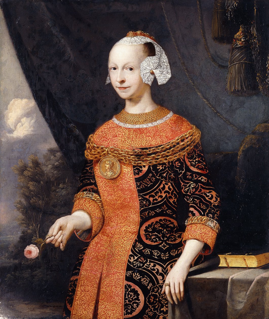Portrait of a Lady, Identified as Anne, Marquise de Basville by Joachim or Luhne Luhn