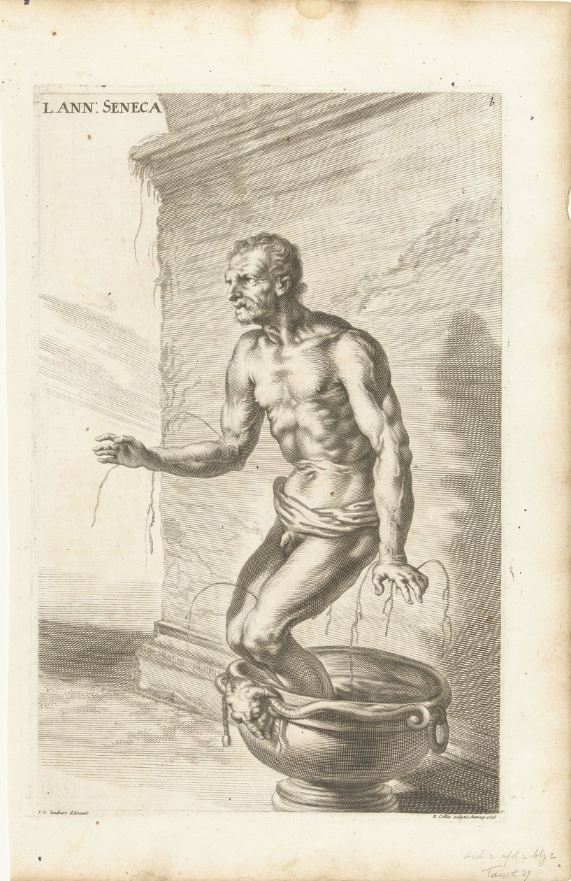 Seneca, engraved by Richard Collin by Joachim von (after) Sandrart