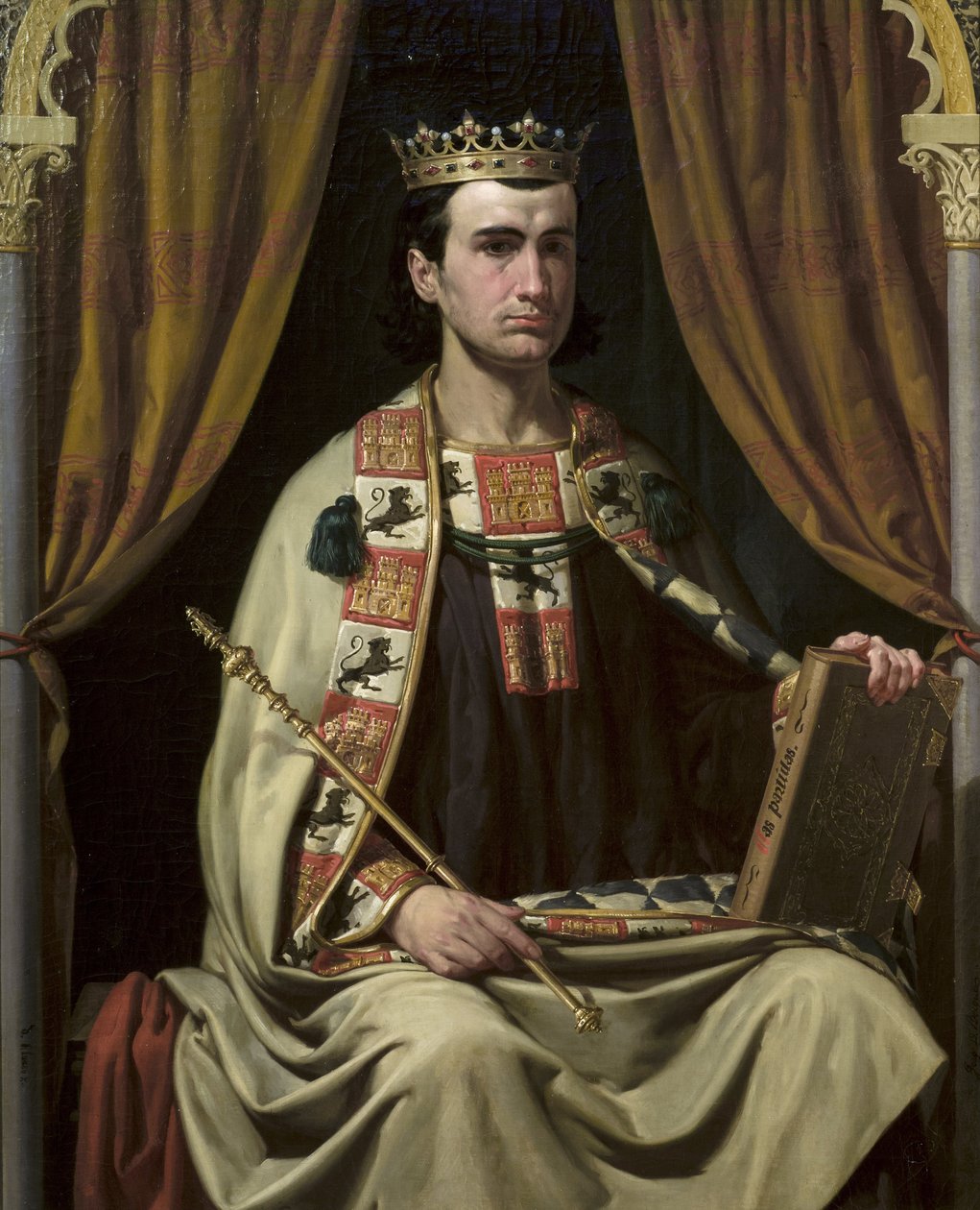 Portrait of Alfonso X (1221-1284), King of Castile by Joachin Dominguez Becquer