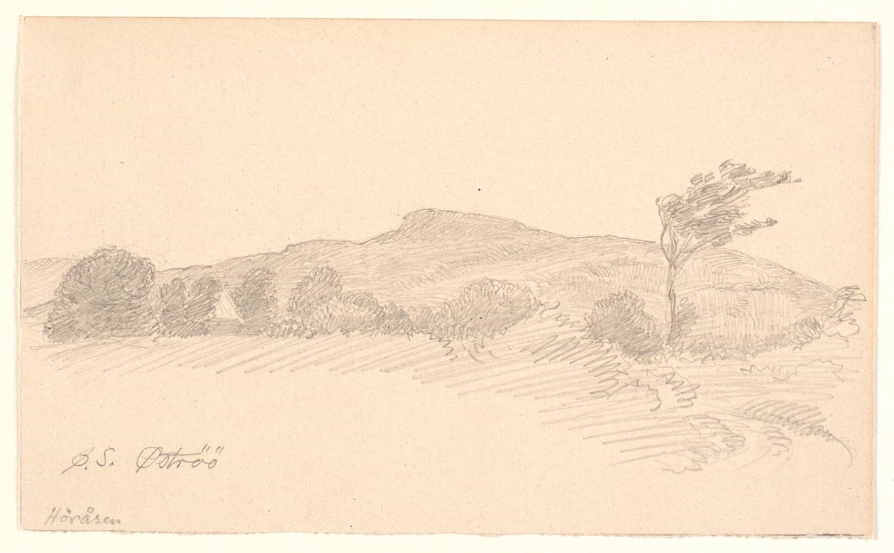 Landscape with View Towards the Ridge Höråsen. Öströö by Joakim Frederik Skovgaard
