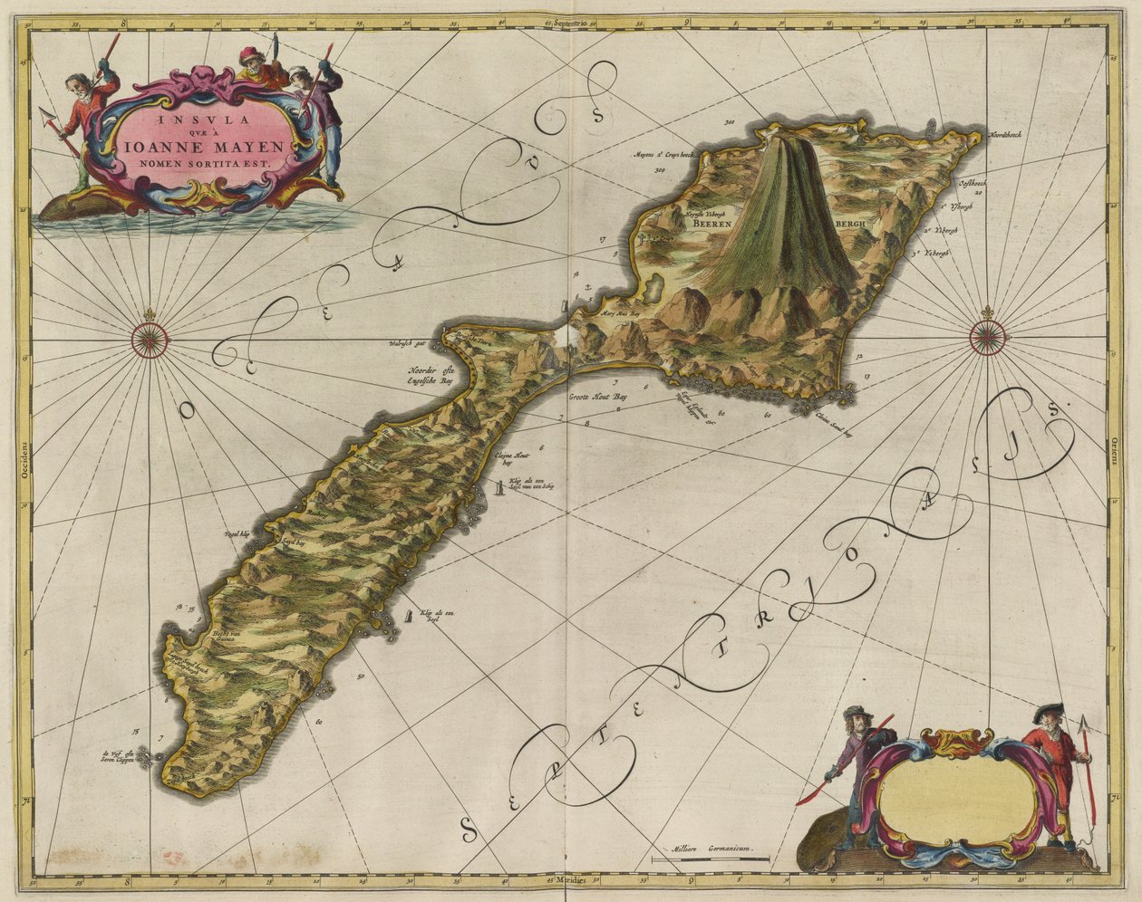 Island Named Jan Mayen by Joan Blaeu