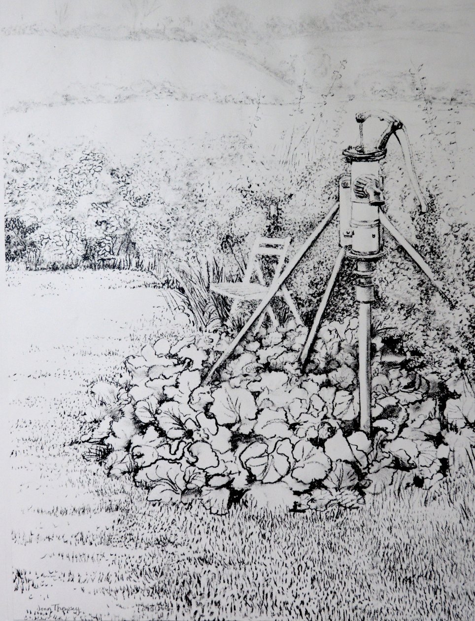The Garden Pump, 1973 by Joan Thewsey
