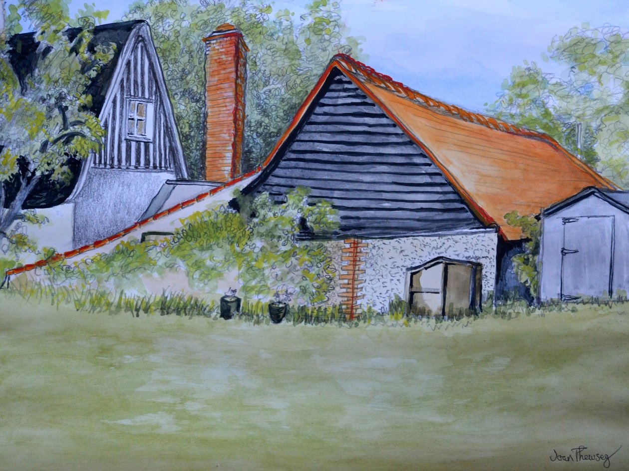 View across the Neighbours Garden, 2016 by Joan Thewsey