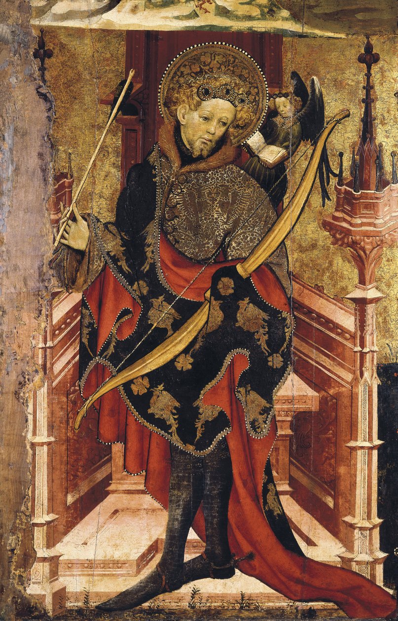 Saint Sebastian and Crucifixion by Joan or Juan Mates