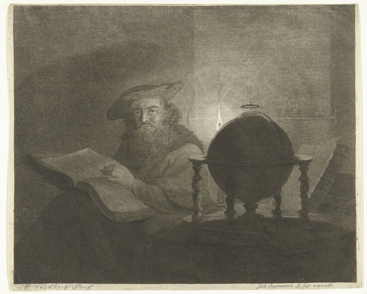A Scholar by Candlelight by Joannes Bemme