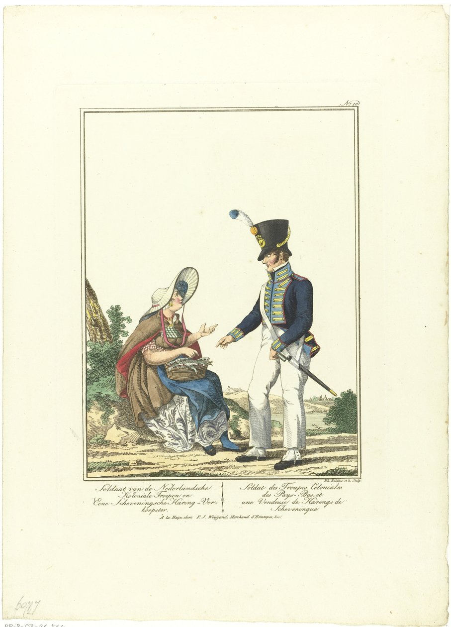 Soldier with a Herring Seller by Joannes Bemme