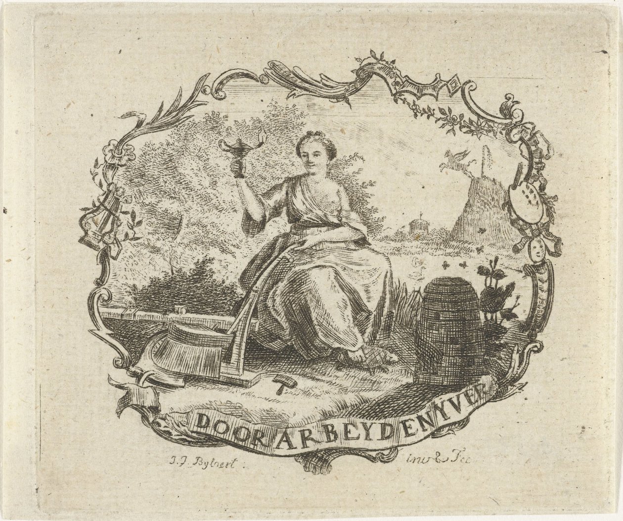 Woman with Burning Lamp by Joannis Jacobus Bijlaert