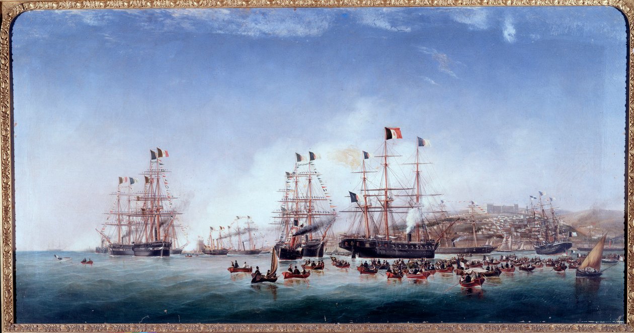 Italian ship Regina Maria Pia in the port of Lisbon by Joao Gomes da Silva Pedroso