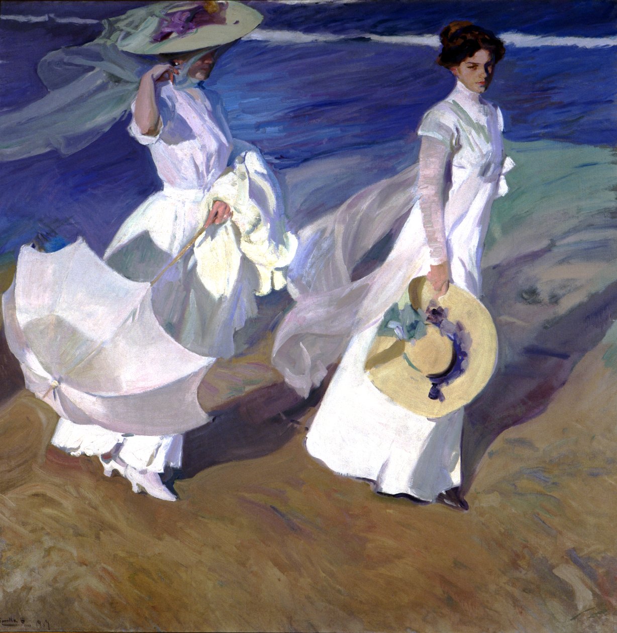 Walk by the Sea by Joaquin Sorolla