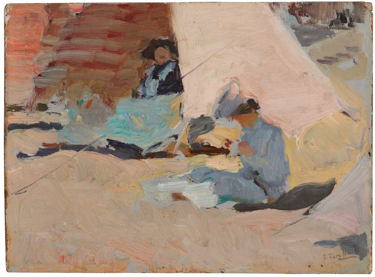 The Beach, Biarritz by Joaquín Sorolla