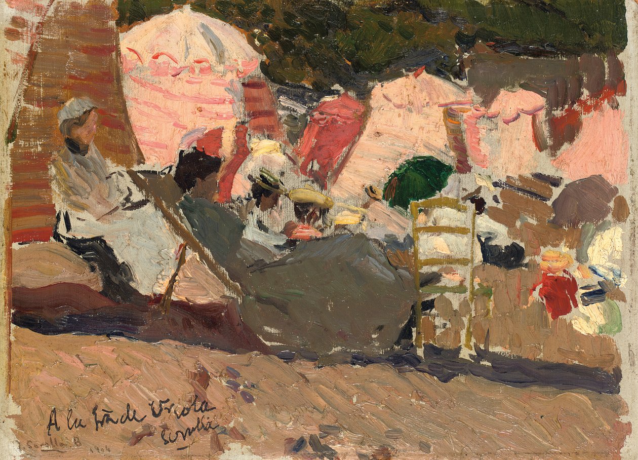 The Beach, Biarritz by Joaquín Sorolla