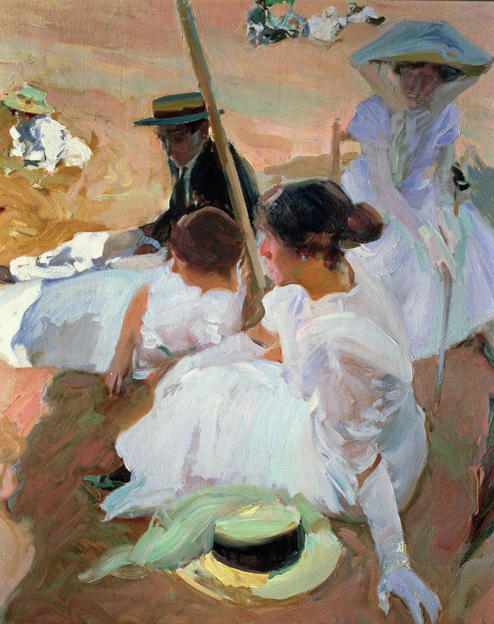 Under the Parasol, Zarauz by Joaquin Sorolla y Bastida