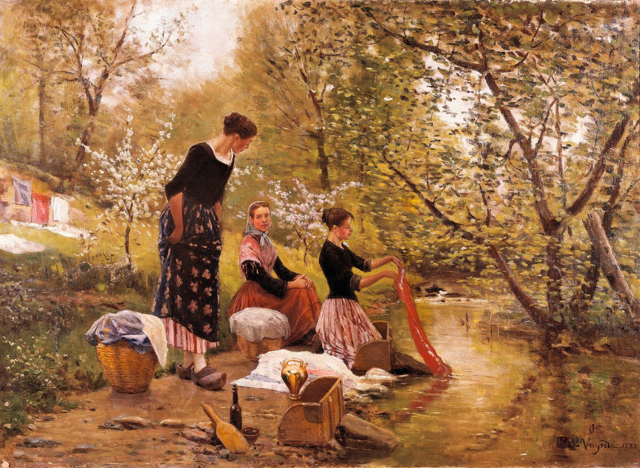 The Washerwomen by Joaquin Vayreda