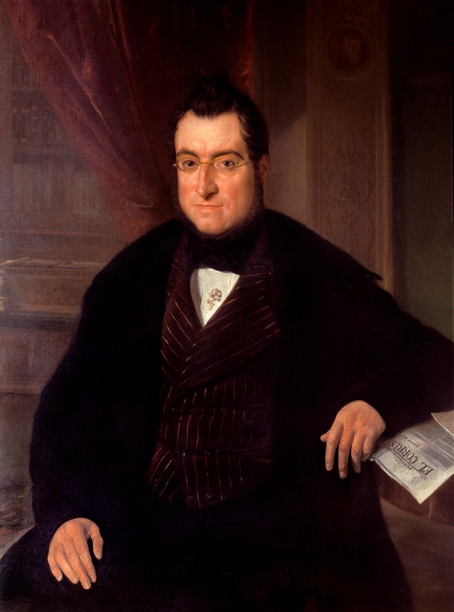 Portrait of Writer and Economist Bonaventura Carles Aribau (1798-1862) by Joaquín Espalter y Rull