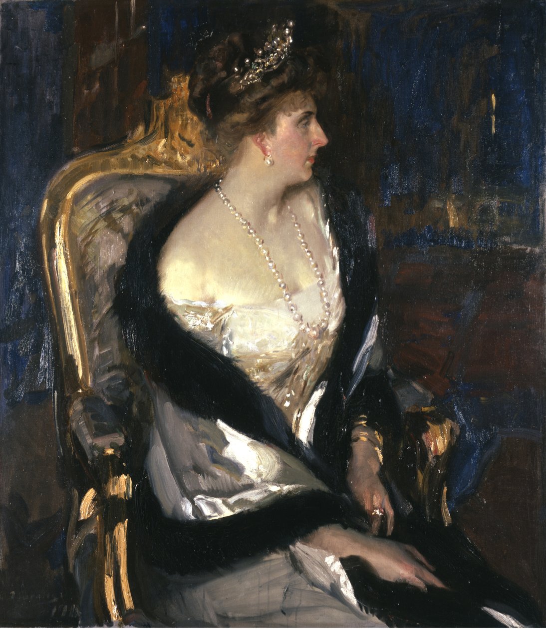 Queen Victoria Eugenie of Spain, 1887-1969 by Joaquín Sorolla