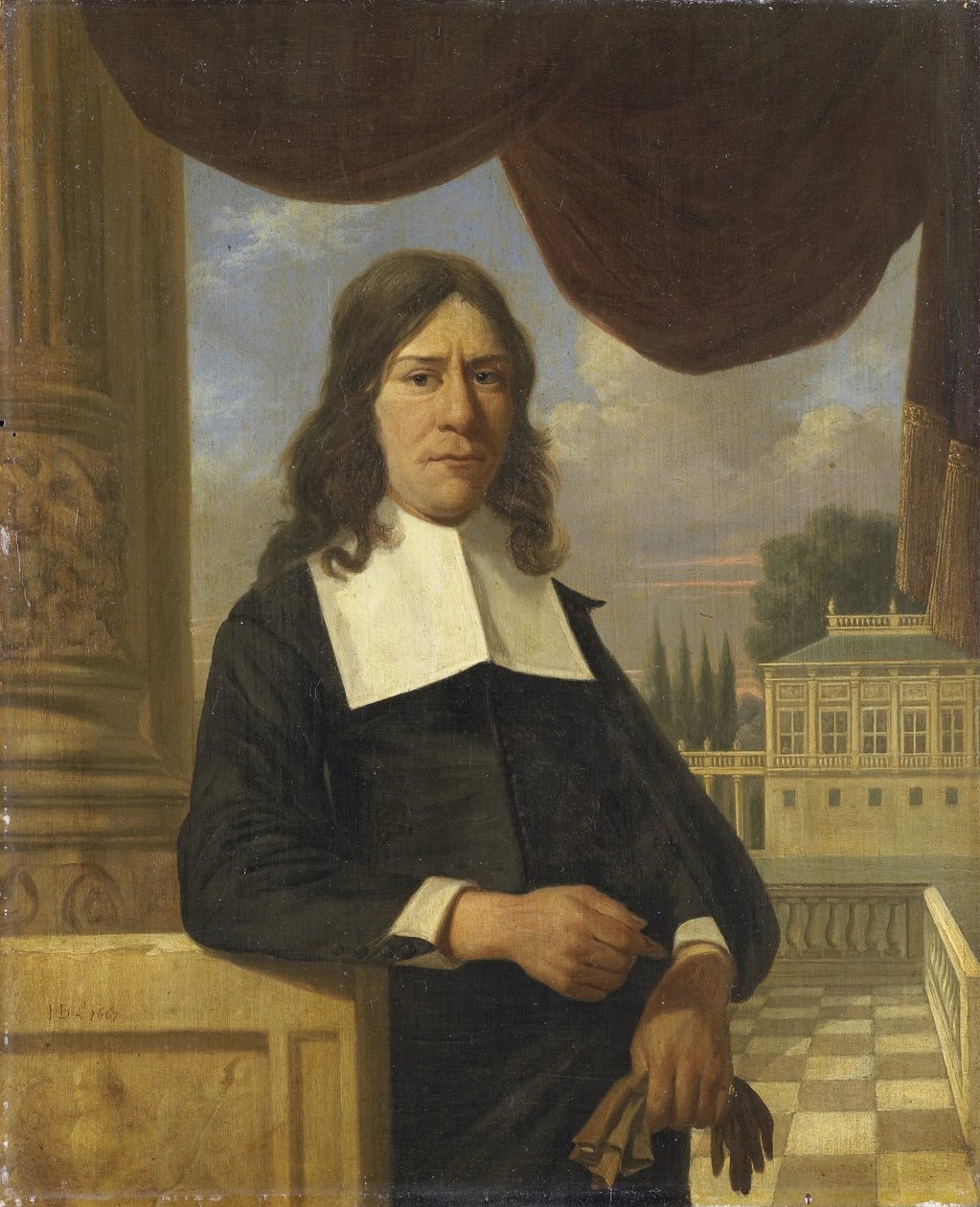 Nicolaes Eichelberg (d. 1699). Haarlem Merchant, Husband of Helena van der Schalcke by Job Adriaensz Berckheyde (attributed to)