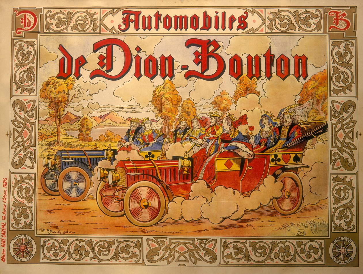 Poster Advertising De Dion Bouton Cars by Job Nixon