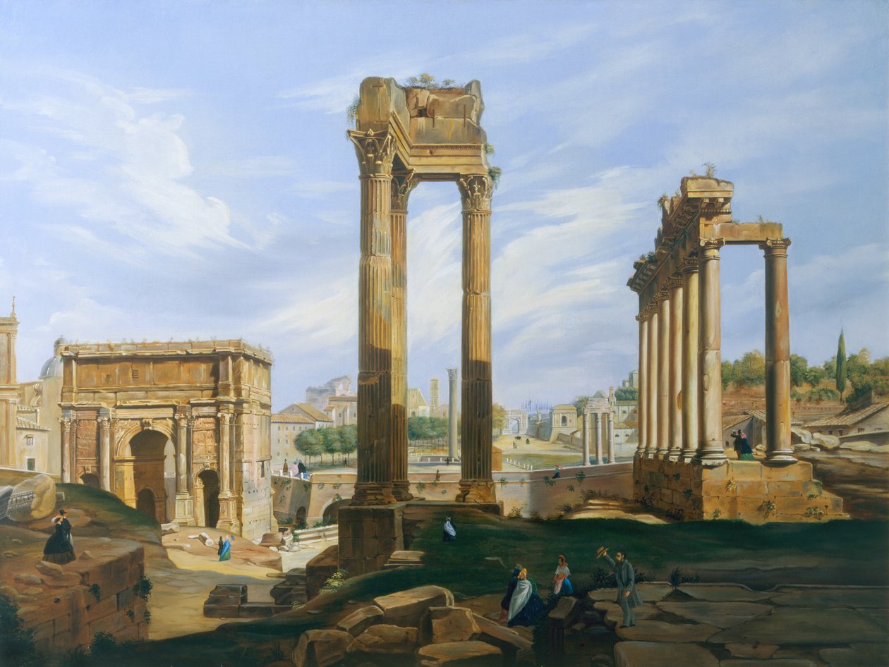 The Roman Forum by Jodocus Sebastiaen van den Abeele
