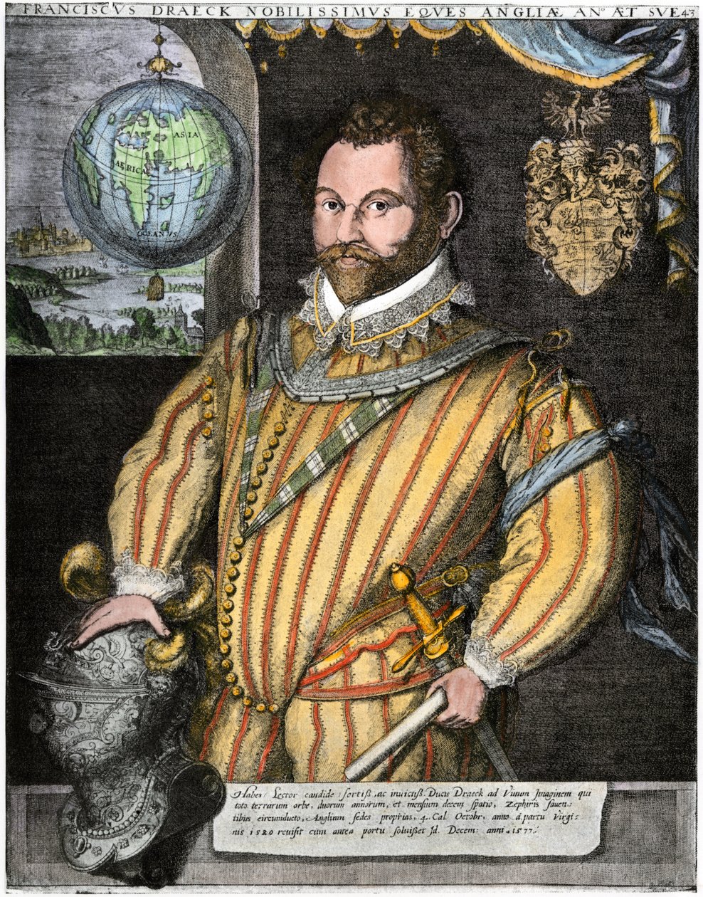 Portrait of Sir Francis Drake by Jodocus Hondius