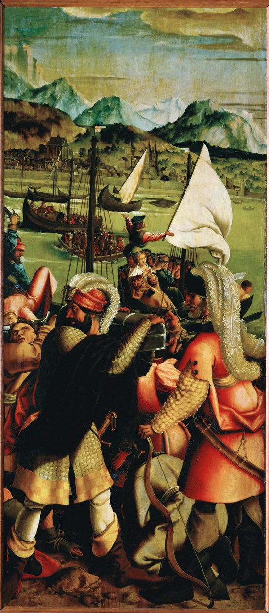 The Martyrdom of Saint Ursula, Right Shutter by Joerg the Elder Breu