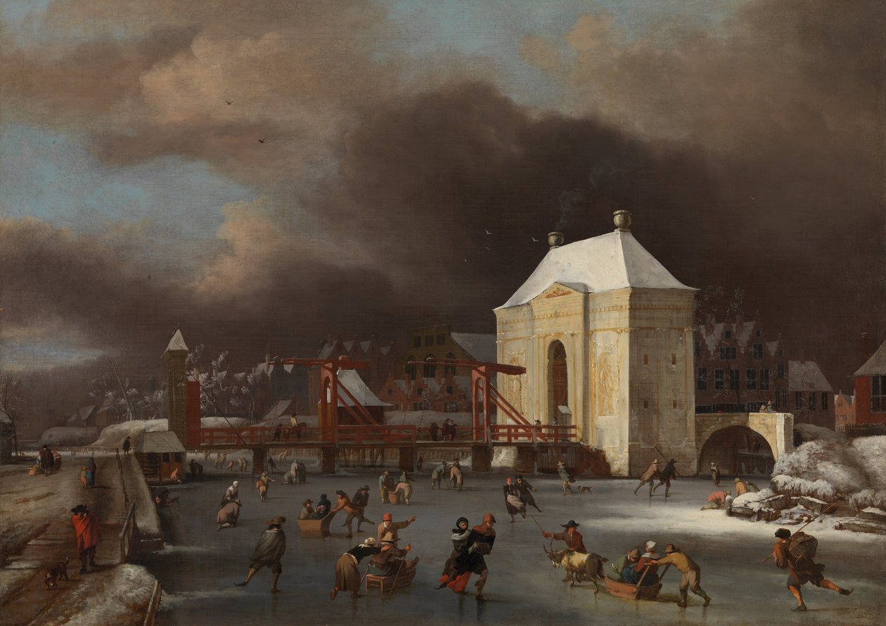 By the Heilige Wegs Poort in Amsterdam by Johan van Kessel