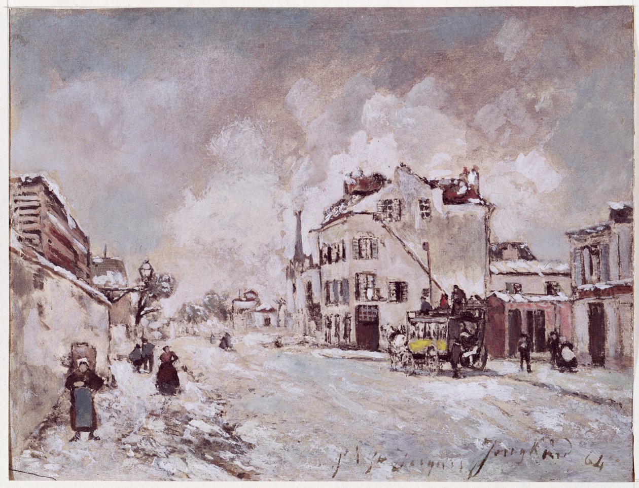 View of Faubourg Saint-Jacques by Johan Barthold Jongkind