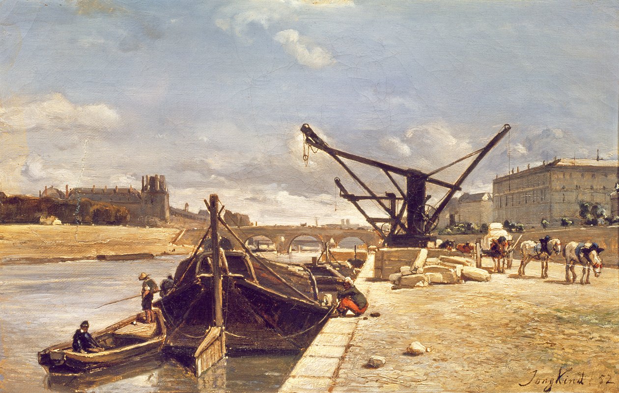 View of the Pont Royal, Paris by Johan Barthold Jongkind