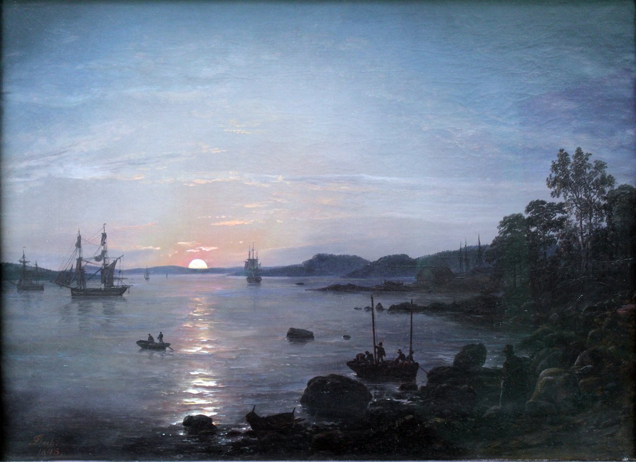 Fjord near Holmestrand by Johan Christian Dahl