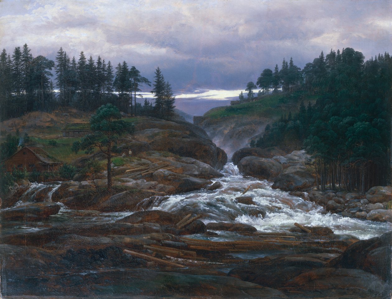 The Lower Falls of the Labrofoss by Johan Christian Dahl