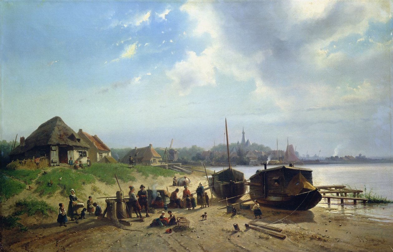 View of the Dutch Coast by Johan Gerard Smits