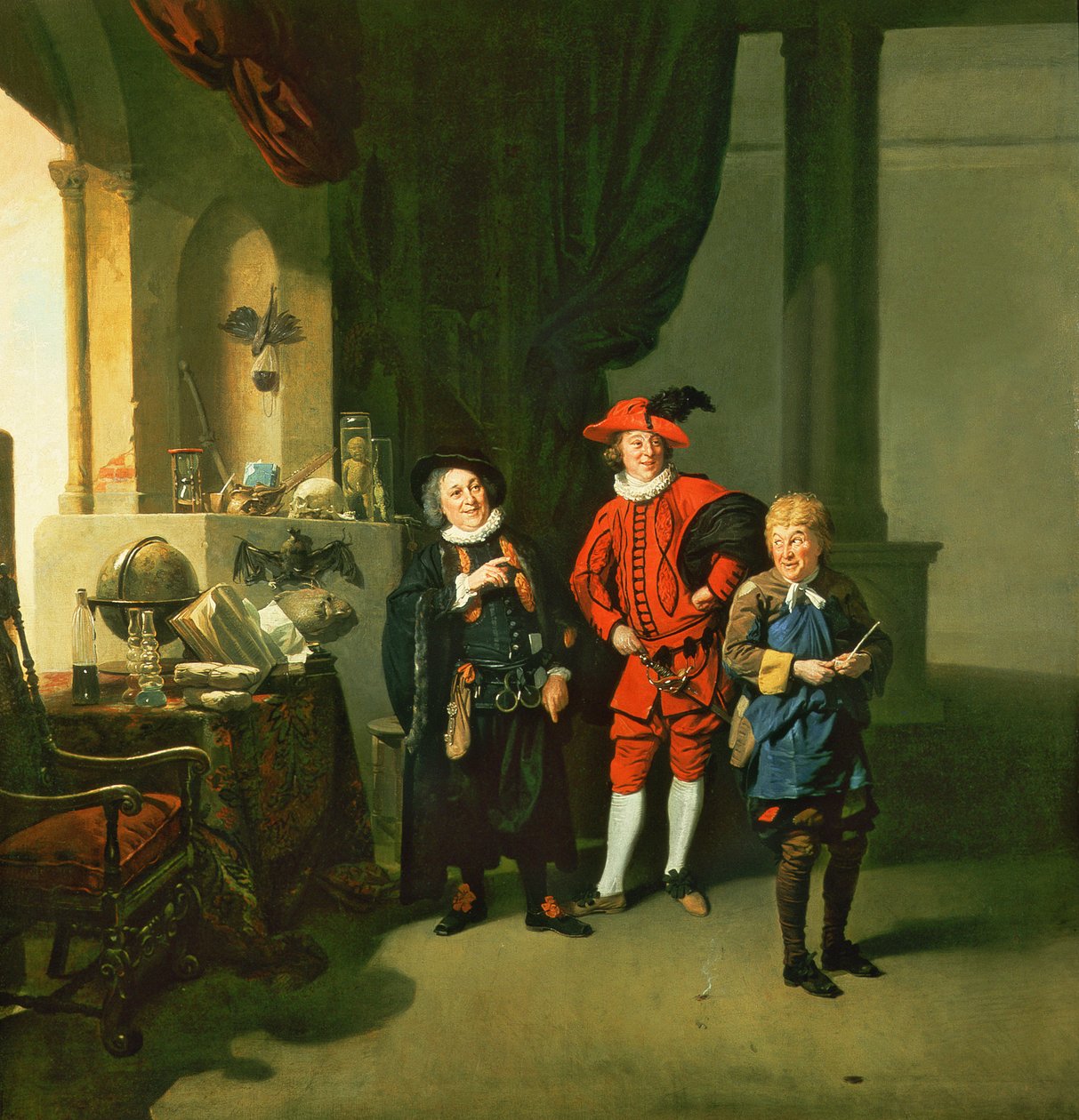 David Garrick with William Burton and John Palmer in 