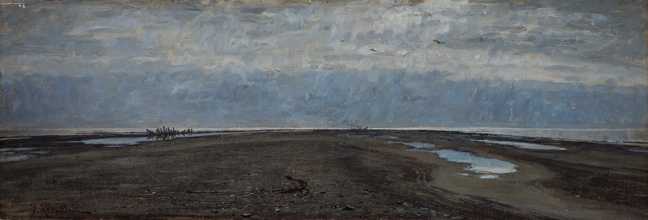 The Skaw Spit, Skagen by Johan Fredrik Krouthen