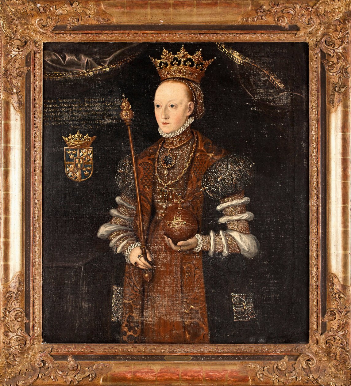 Portrait of Marguerite Lejonhufvud, Queen of Sweden by Johan Baptista van (active 1562 1597) Uther