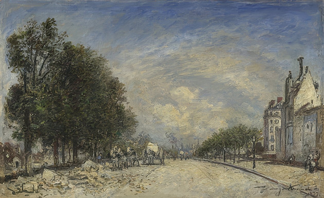 Boulevard de Port-Royal, Paris. 1877 by Johan Barthold Jongkind
