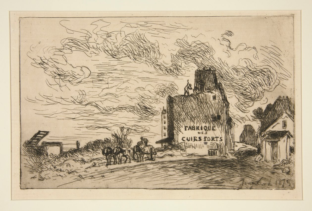 Demolition at la Rue des Francs-Bourgeois Saint-Marcel by Johan Barthold Jongkind