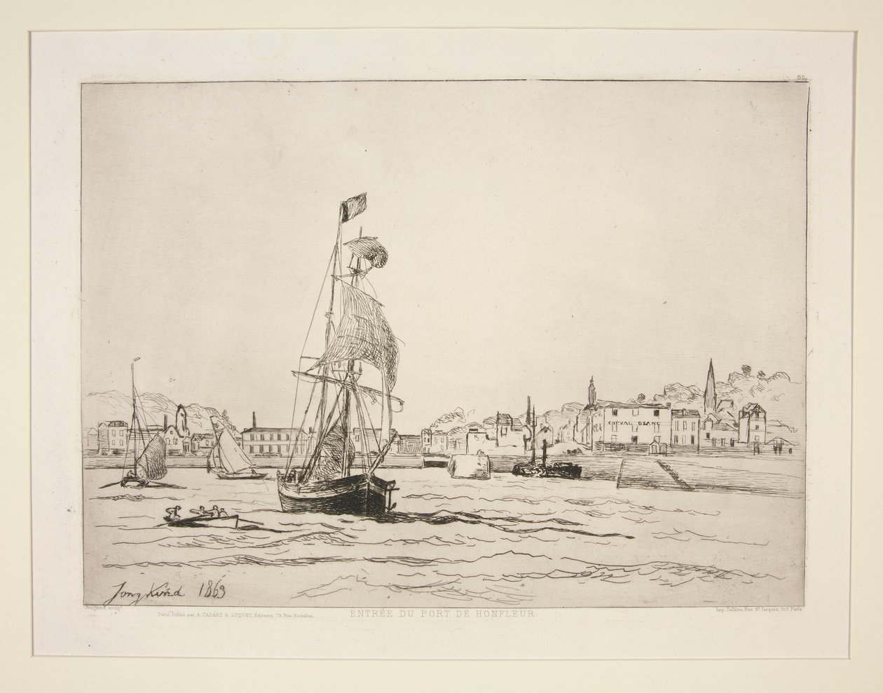 Entrance to the Port of Honfleur by Johan Barthold Jongkind