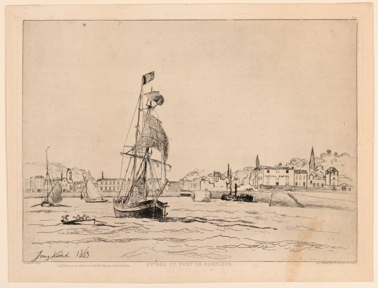 Entrance to the Port of Honfleur by Johan Barthold Jongkind