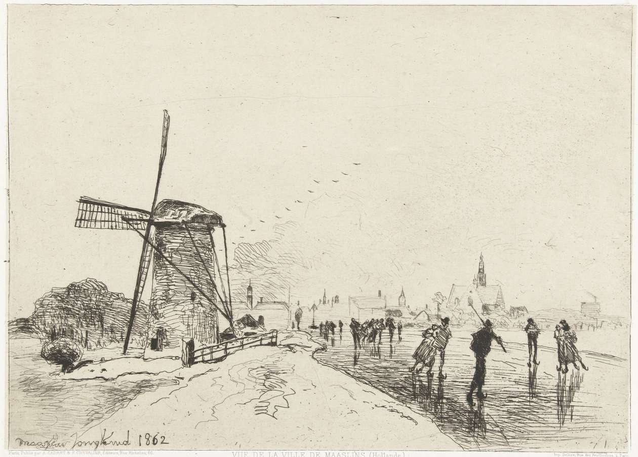 View of Maassluis by Johan Barthold Jongkind