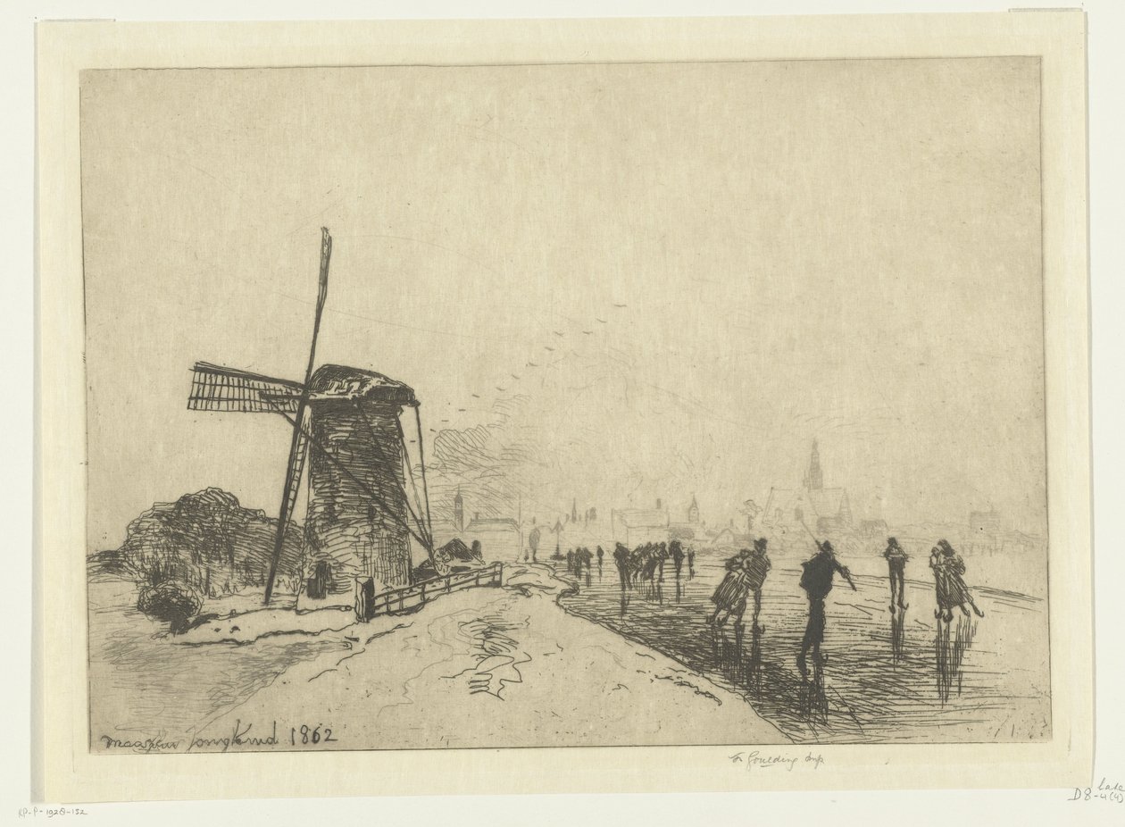 View of Maassluis by Johan Barthold Jongkind