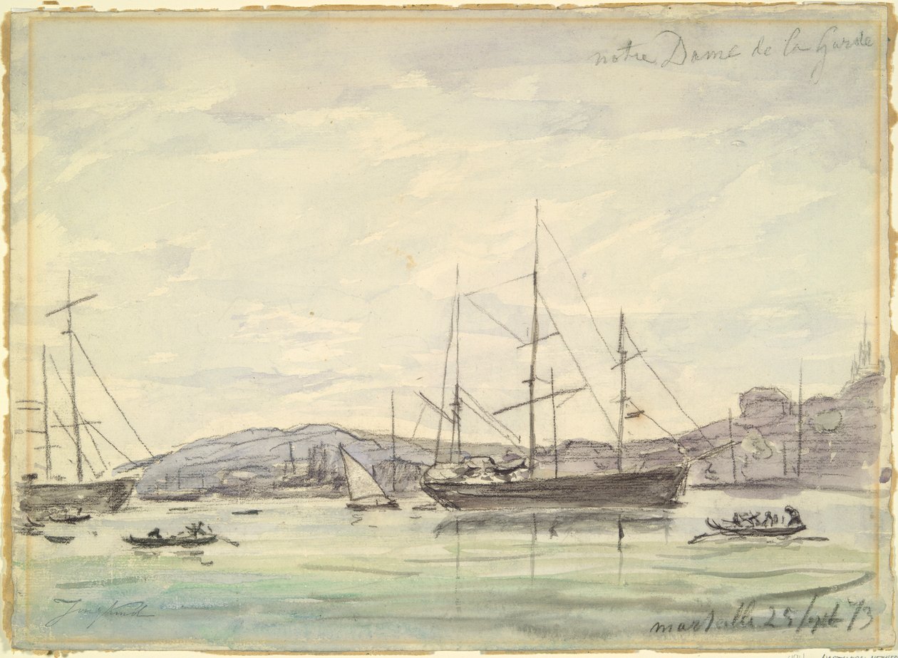 Harbor Scene, Marseilles by Johan Barthold Jongkind
