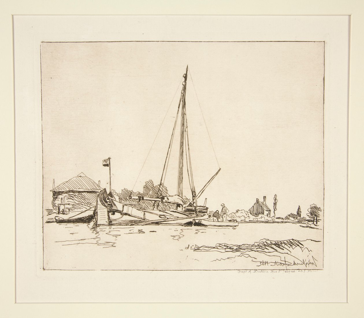 The Moored Boat by Johan Barthold Jongkind
