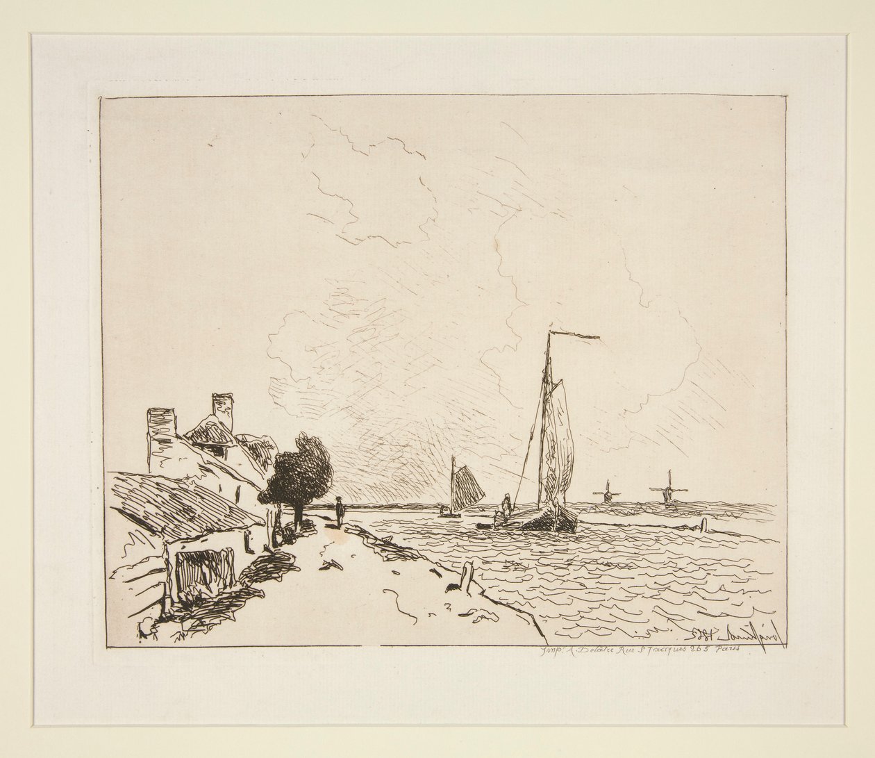 The Two Sailboats by Johan Barthold Jongkind