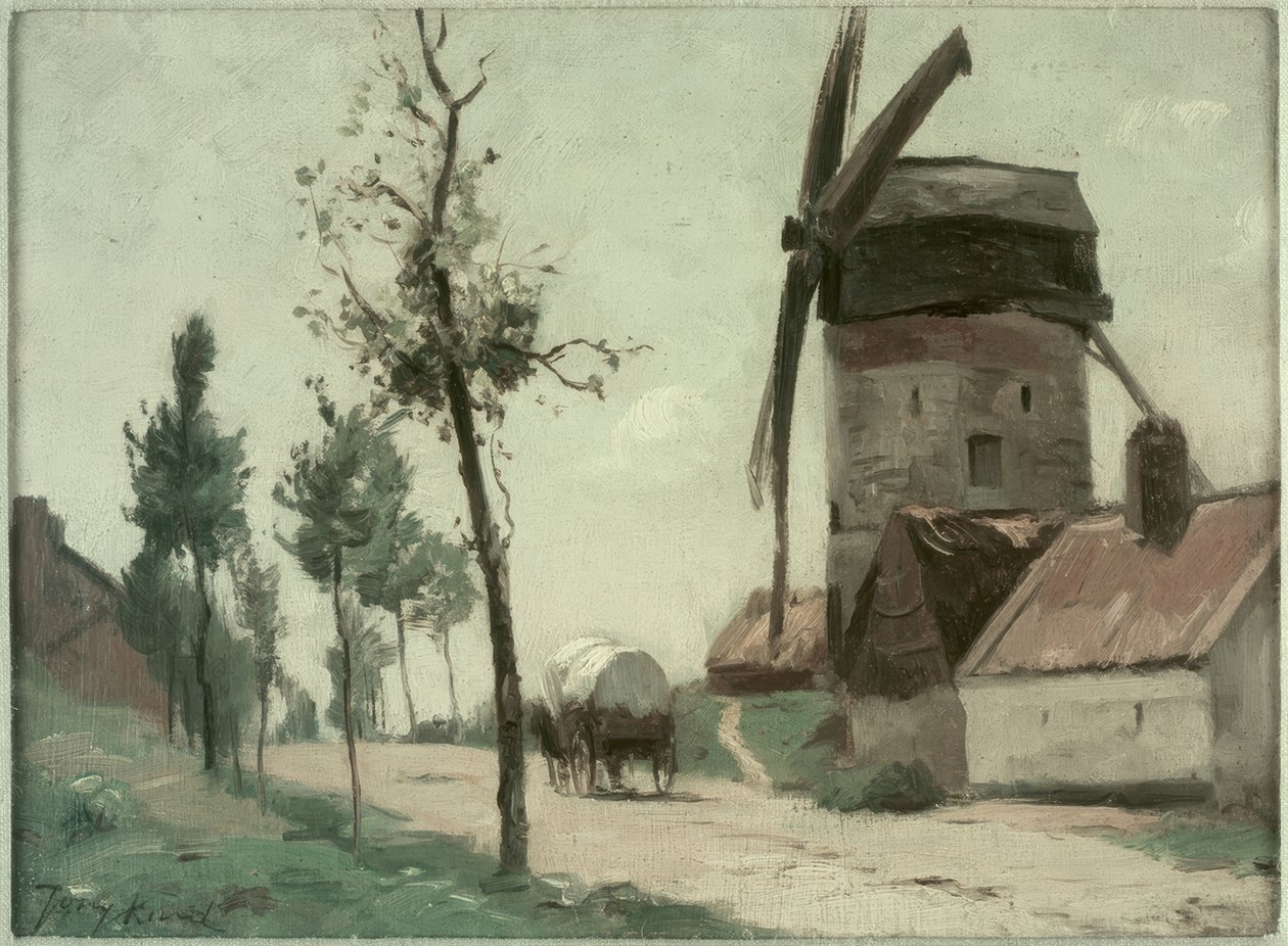 Street with Mill by Johan Barthold Jongkind