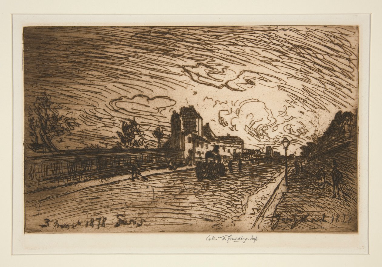 Exit from the Cochin House (Faubourg Saint-Jacques) by Johan Barthold Jongkind